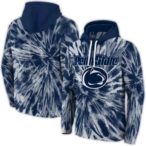 Penn State Nittany Lions Tie Dye Pattern AOP Hoodie 1