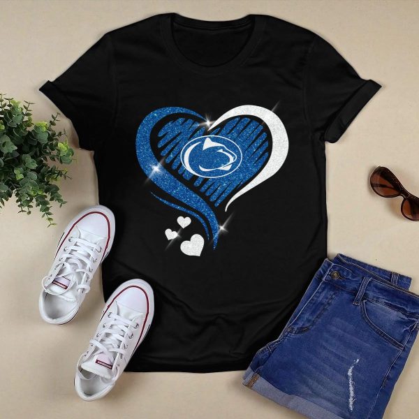 Penn State Nittany Lions Twinkle Heart Shirt Black 1