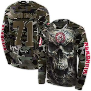 Personalized Alabama Crimson Tide Camo Skull All-over Print Sweatshirt