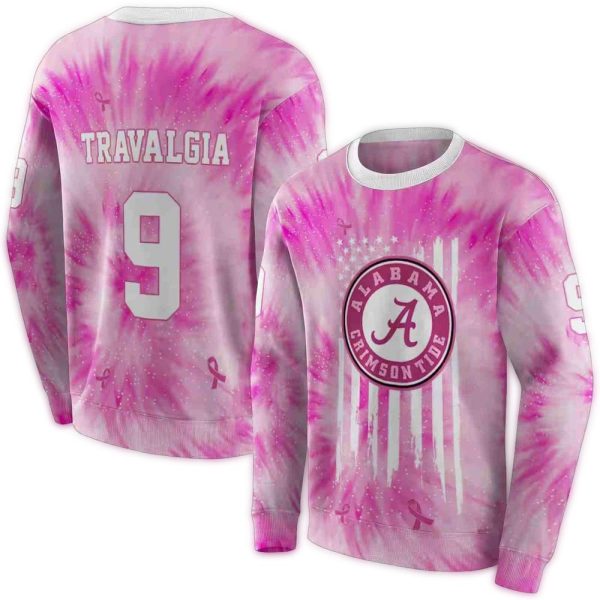 Personalized Alabama Crimson Tide Cancer Support Pink AOP Sweatshirt 1