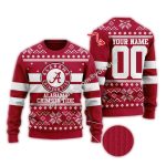 Personalized Alabama Crimson Tide Christmas Ugly Sweater
