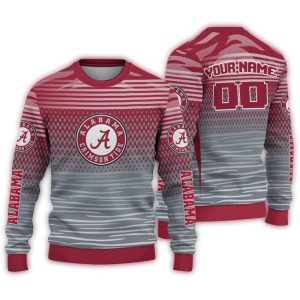 Personalized Alabama Crimson Tide Diamond Mesh Ugly Sweater