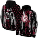 Personalized Alabama Crimson Tide Distressed Flag Crimson All-Over Print Hoodie