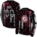 Personalized Alabama Crimson Tide Distressed Flag Crimson All-over Print Sweatshirt