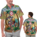 Personalized Alabama Crimson Tide Flamingo Parrot Tropical Hawaiian Shirt