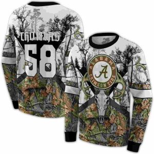 Personalized Alabama Crimson Tide Forest Silhouette All-over Print Sweatshirt