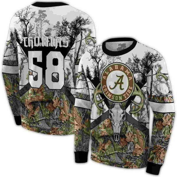 Personalized Alabama Crimson Tide Forest Silhouette AOP Sweatshirt 1
