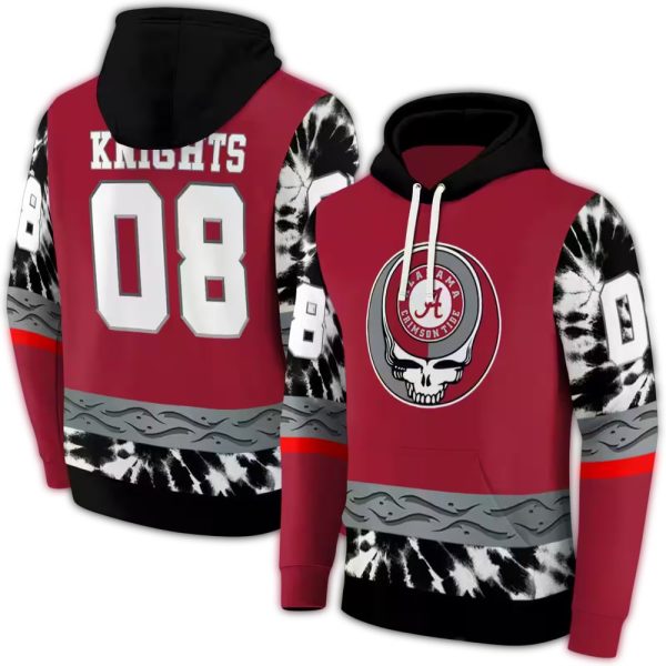Personalized Alabama Crimson Tide Grateful Vibes AOP Hoodie 1