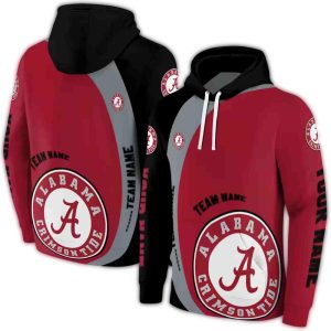 Personalized Alabama Crimson Tide Minimalist All-Over Print Hoodie