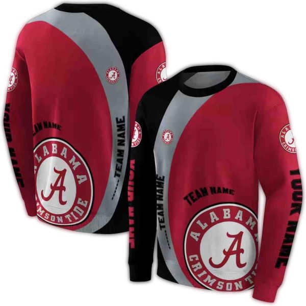 Personalized Alabama Crimson Tide Minimalist AOP Sweatshirt 1