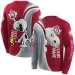 Personalized Alabama Crimson Tide Peeking Snoopy All-over Print Sweatshirt