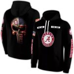 Personalized Alabama Crimson Tide Punisher Skull All-Over Print Hoodie