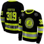 Personalized Alabama Crimson Tide Safety Motif Black Neon Green All-over Print Sweatshirt