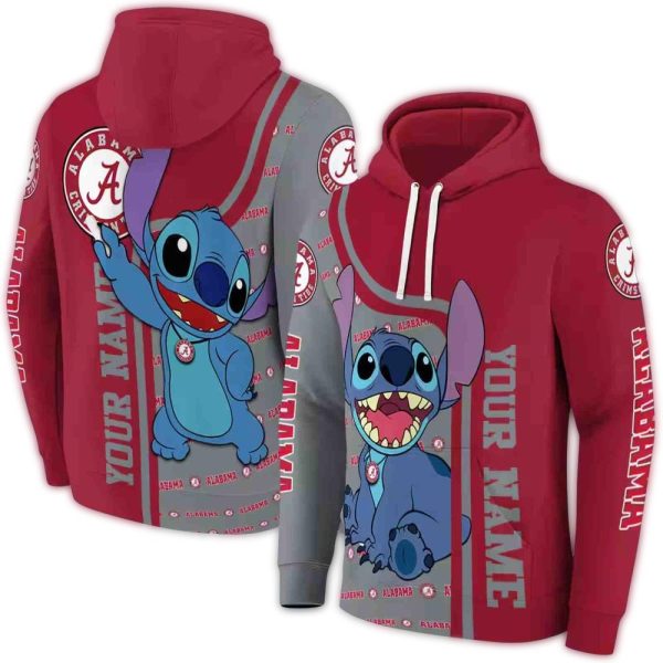 Personalized Alabama Crimson Tide Stitch AOP Hoodie 1