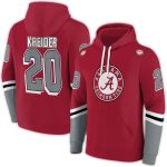 Personalized Alabama Crimson Tide Striped Sleeves All-Over Print Hoodie