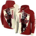 Personalized Baby Groot Hold Logo Oklahoma Sooners All-over Print Hoodie