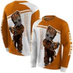 Personalized Baby Groot Hold Logo Texas Longhorns All Over Print Sweatshirt