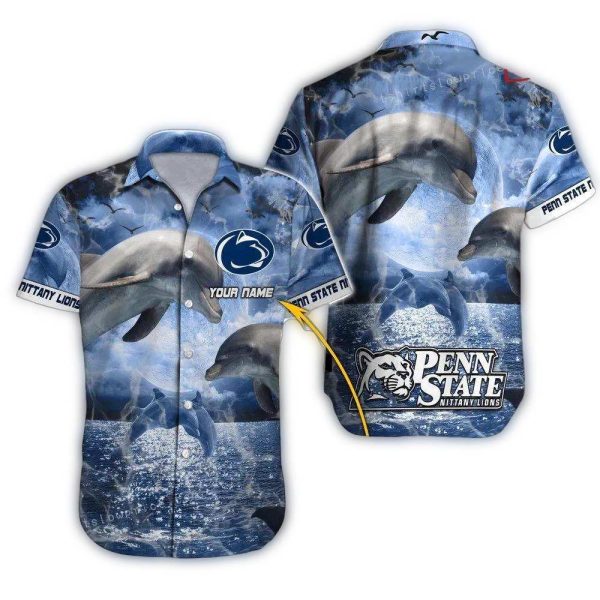 Personalized-Dolphin-With-Penn-State-Nittany-Lions-Tropical-Hawaiian-Shirt-1 Personalized Dolphin With Penn State Nittany Lions Tropical Hawaiian Shirt 1