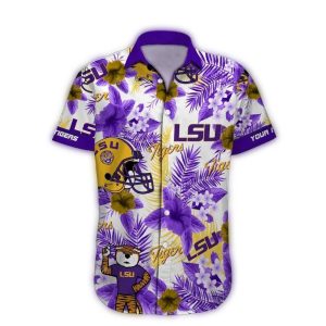 Personalized Floral Mascot Lsu Tigers Hawaiian Shirt