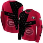 Personalized Georgia Bulldogs Abstract Shape All-Over Print Sweatshirt