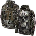 Personalized Georgia Bulldogs Camo Skull All-Over Print Hoodie