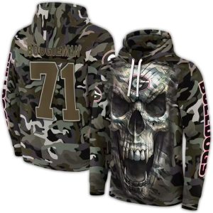 Personalized Georgia Bulldogs Camo Skull All-Over Print Hoodie