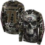 Personalized Georgia Bulldogs Camo Skull All-Over Print Sweatshirt