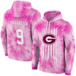 Personalized Georgia Bulldogs Cancer Support Pink All-Over Print Hoodie