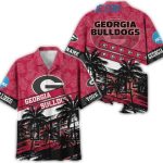 Personalized Georgia Bulldogs Coconut Tree Summer Lover Hawaiian Shirt