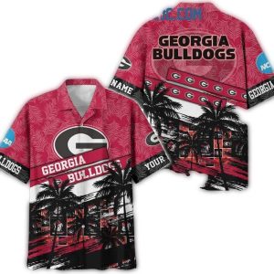 Personalized Georgia Bulldogs Coconut Tree Summer Lover Hawaiian Shirt