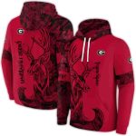 Personalized Georgia Bulldogs Deer Silhouette All-Over Print Hoodie