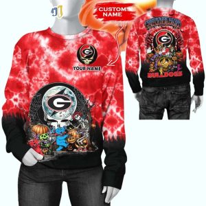 Personalized Georgia Bulldogs Football Halloween All-Over Print Sweatshirt