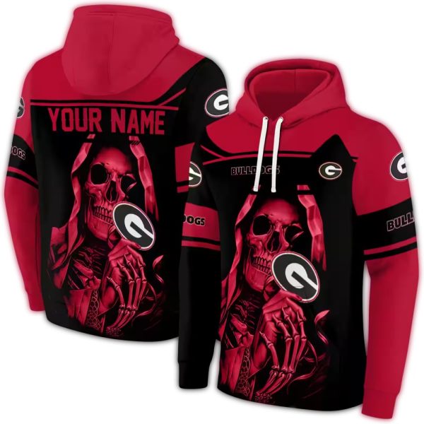 Personalized Georgia Bulldogs Grim Reaper AOP Hoodie 1