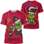 Personalized Georgia Bulldogs Grinch Christmas All-Over Print T-Shirt