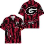Personalized Georgia Bulldogs Grunge Hawaiian Shirt