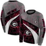 Personalized Georgia Bulldogs Hexagonal Mesh All-Over Print Sweatshirt