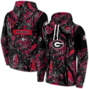 Personalized Georgia Bulldogs Hunting Theme All-Over Print Hoodie