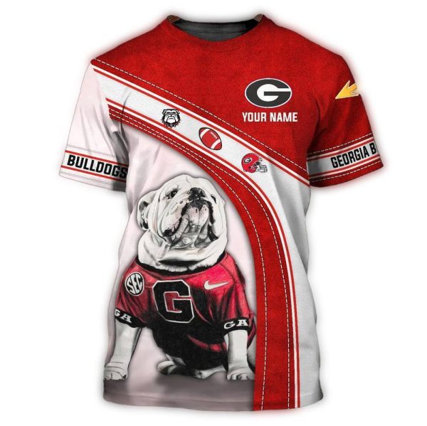 Personalized Georgia Bulldogs In My Heart AOP T Shirt 1