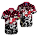 Personalized Georgia Bulldogs Mascot Beach Hawaiian Shirt