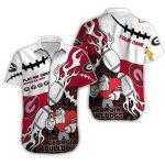 Personalized Georgia Bulldogs Mascot And Fireball Hawaiian Shirt