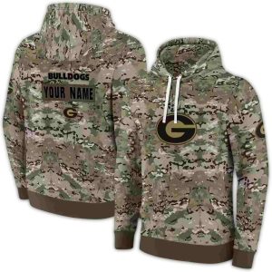 Personalized Georgia Bulldogs Military Style All-Over Print Hoodie