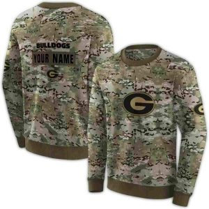 Personalized Georgia Bulldogs Military Style All-Over Print Sweatshirt