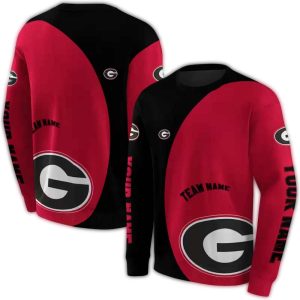 Personalized Georgia Bulldogs Minimalist All-Over Print Sweatshirt