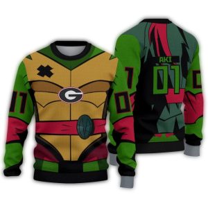 Personalized Georgia Bulldogs Ninja Turtle Ugly Sweater