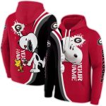 Personalized Georgia Bulldogs Peeking Snoopy All-Over Print Hoodie
