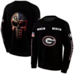 Personalized Georgia Bulldogs Punisher Skull All-Over Print Sweatshirt