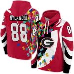 Personalized Georgia Bulldogs Puzzle Pieces All-Over Print Hoodie