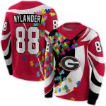 Personalized Georgia Bulldogs Puzzle Pieces All-Over Print Sweatshirt