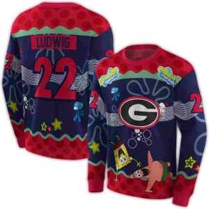 Personalized Georgia Bulldogs Spong Patrick Star All-Over Print Sweatshirt