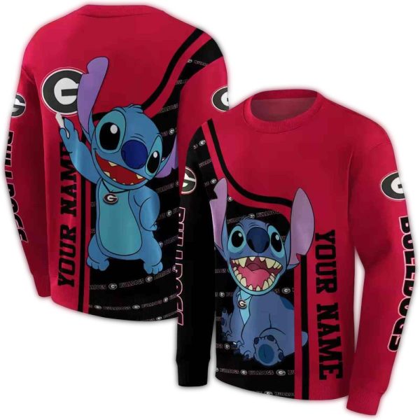 Personalized Georgia Bulldogs Stitch AOP Sweatshirt 1